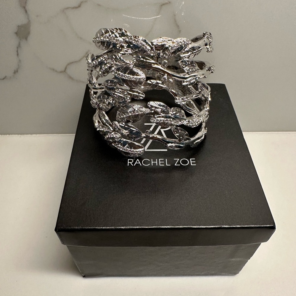 Rachel Zoe Metallic Leaf Cuff Bracelet
